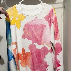 Watercolor effect sweater